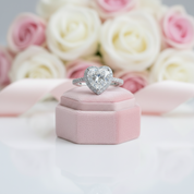 2ct Heart Cut D Color Diamond Option Romantic Engagement Ring-Black Diamonds New York