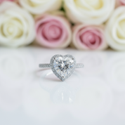 2ct Heart Cut D Color Diamond Romantic Engagement Ring-Black Diamonds New York