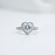 2ct Heart Cut D Color Diamond Option Romantic Engagement Ring-Black Diamonds New York