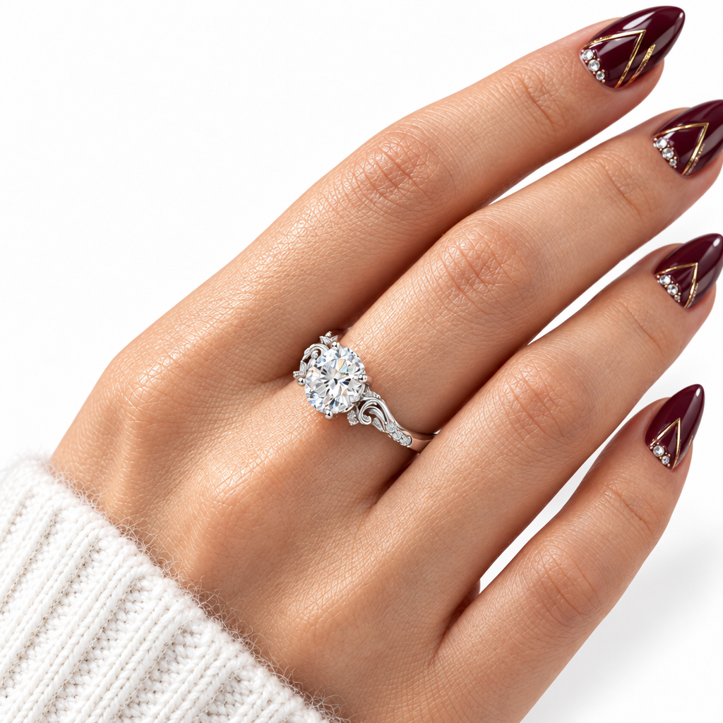 2ct Round Diamond Option Promise Ring-Black Diamonds New York
