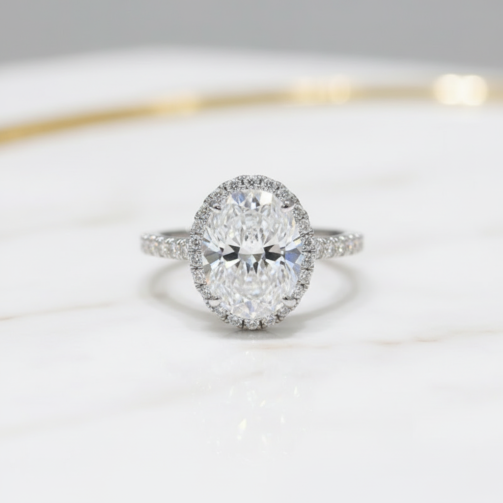 2ct Oval Diamond Option Wedding Ring-Black Diamonds New York