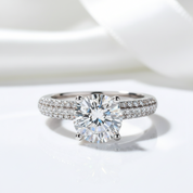 2.0 Ct Round Cut Diamond Engagement Ring-Black Diamonds New York