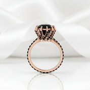 2ct Round Black Diamond 14K Rose Gold Ring-Black Diamonds New York