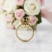 2ct Round Black Diamond Option 14K Rose Gold Ring-Black Diamonds New York