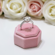 2.0 Ct Round Cut Diamond Full Paved Engagement Ring-Black Diamonds New York