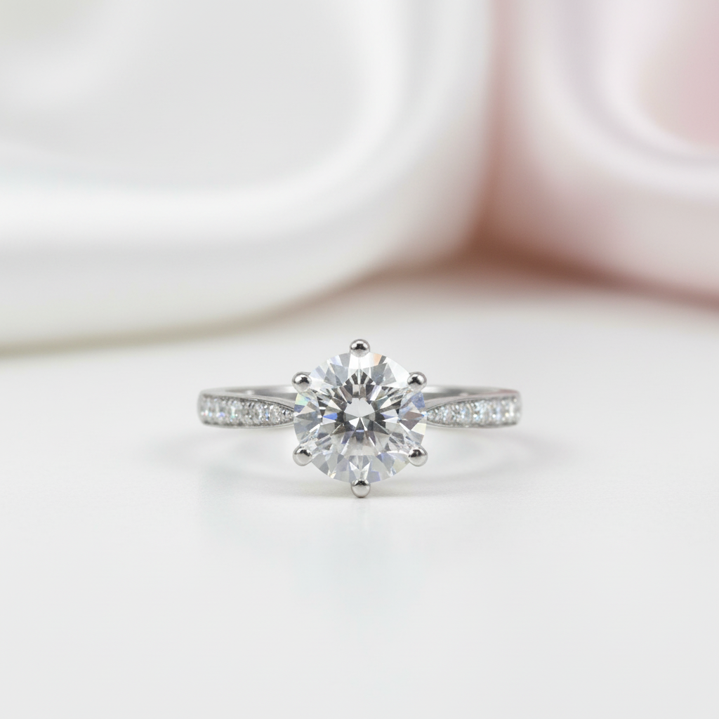 2.0 Ct Round Cut Diamond Option Engagement Ring-Black Diamonds New York