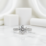 2.0 Ct Round Cut Diamond Engagement Ring-Black Diamonds New York