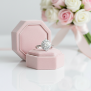 2ct Round Cut Diamond Option Halo White Gold Engagement Ring-Black Diamonds New York