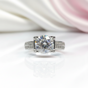 2ct Round Cut Diamond Option Cow Head Engagement Ring-Black Diamonds New York