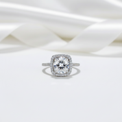 2.0 Ct Round Cut Diamond Option Halo Engagement Ring-Black Diamonds New York