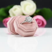 2.0 Ct Round Cut Diamond Heart Shape Engagement Ring-Black Diamonds New York