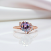 2ct Round Cut Rainbow Diamond Engagement Ring-Black Diamonds New York