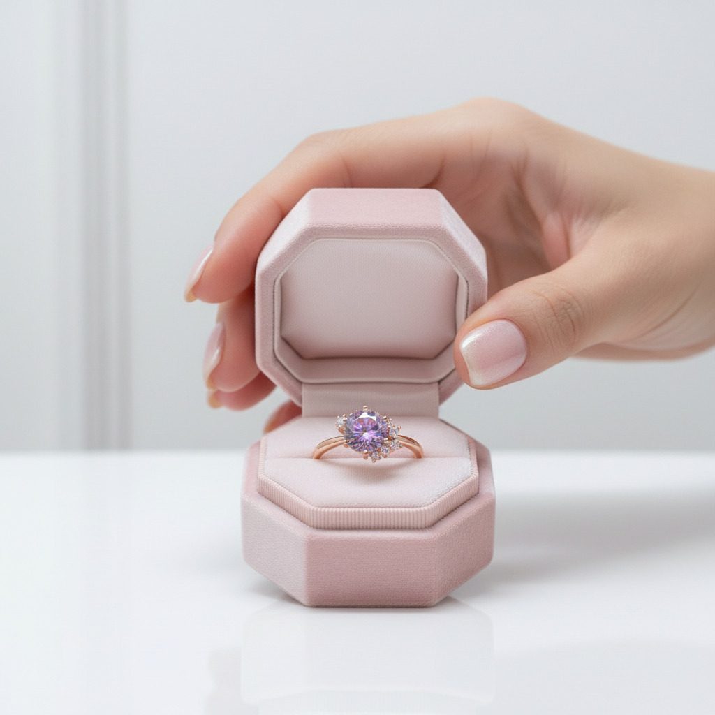 2ct Round Cut Rainbow Diamond Engagement Ring-Black Diamonds New York