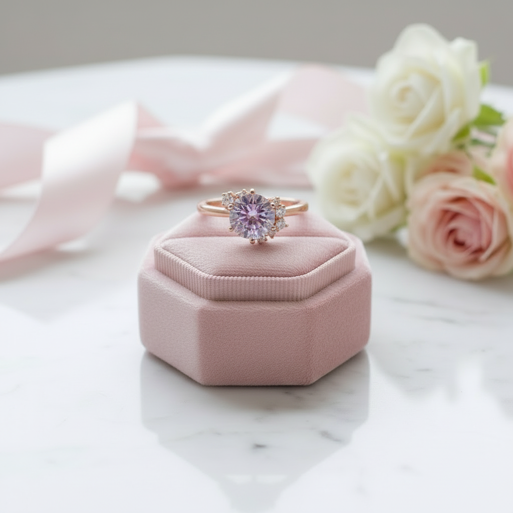 2ct Round Cut Rainbow Diamond Engagement Ring-Black Diamonds New York