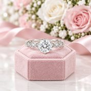 2ct Six Prong Honeycomb Diamond Option Engagement Ring-Black Diamonds New York