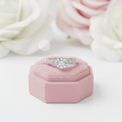 2ct Six Prong Honeycomb Diamond Engagement Ring-Black Diamonds New York