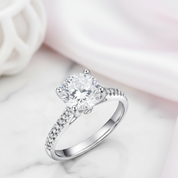 2ct Topaz 14k White Gold 0.18ct Diamond Option Ring-Black Diamonds New York