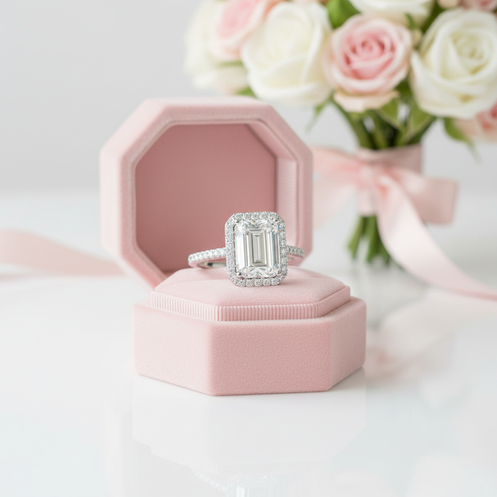 2ct Emerald Cut Excellent Diamond Engagement Ring-Black Diamonds New York