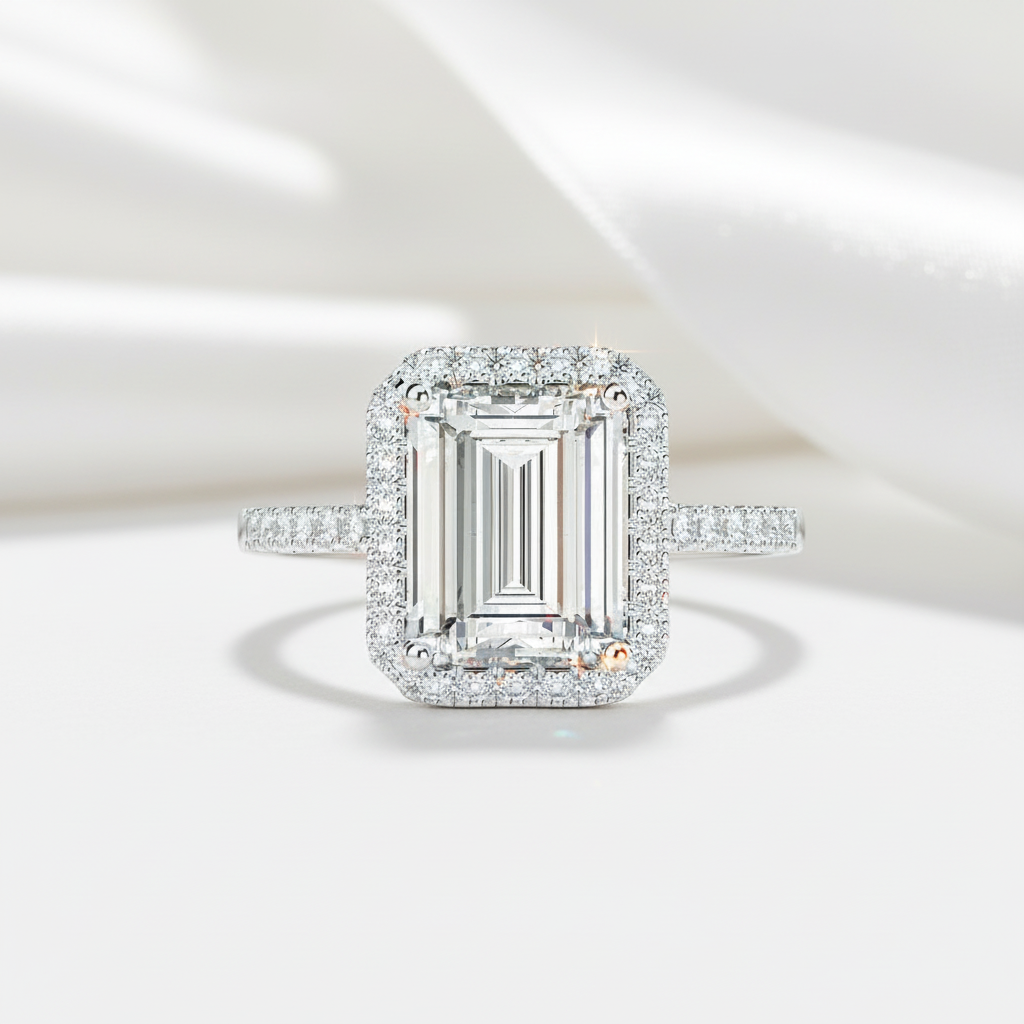 2ct Emerald Cut Excellent Diamond Engagement Ring-Black Diamonds New York