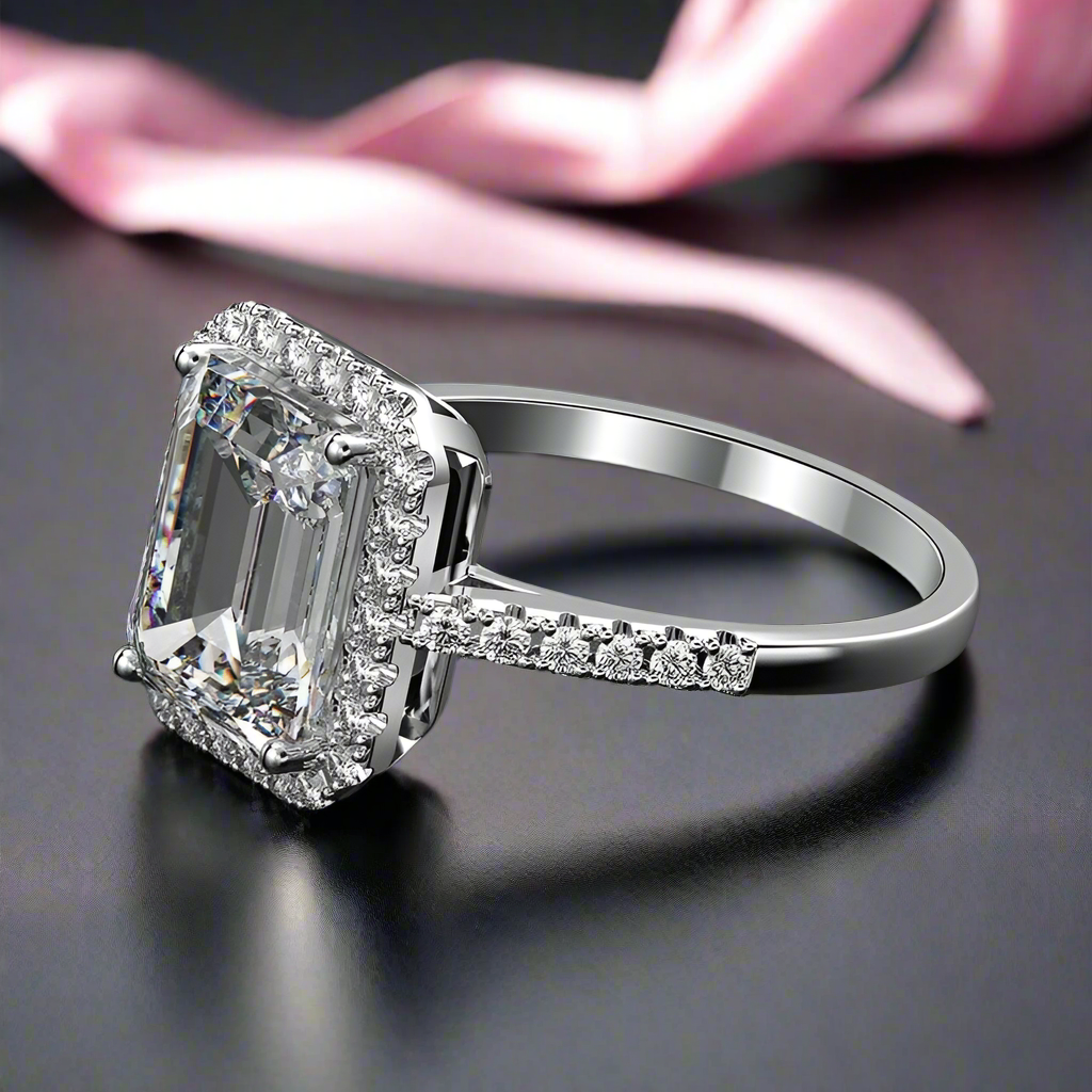 2ct Emerald Cut Excellent Diamond Engagement Ring-Black Diamonds New York
