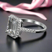 2ct Emerald Cut Excellent Diamond Engagement Ring-Black Diamonds New York