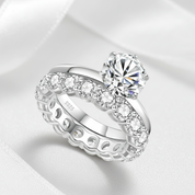 2ct Round Cut Diamond Bridal Ring Set-Black Diamonds New York