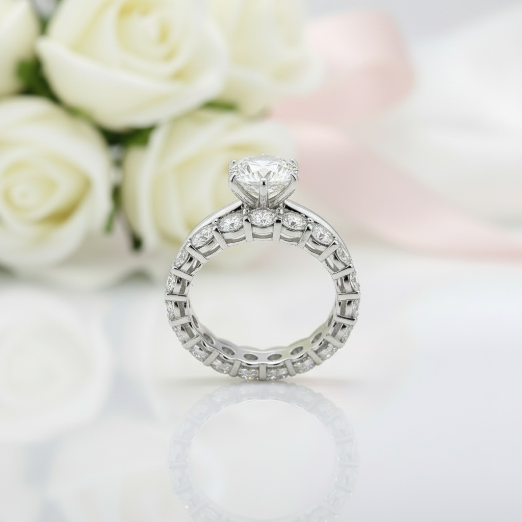 2ct Round Cut Diamond Bridal Ring Set-Black Diamonds New York