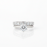 2ct Round Cut Diamond Option Bridal Ring Set-Black Diamonds New York