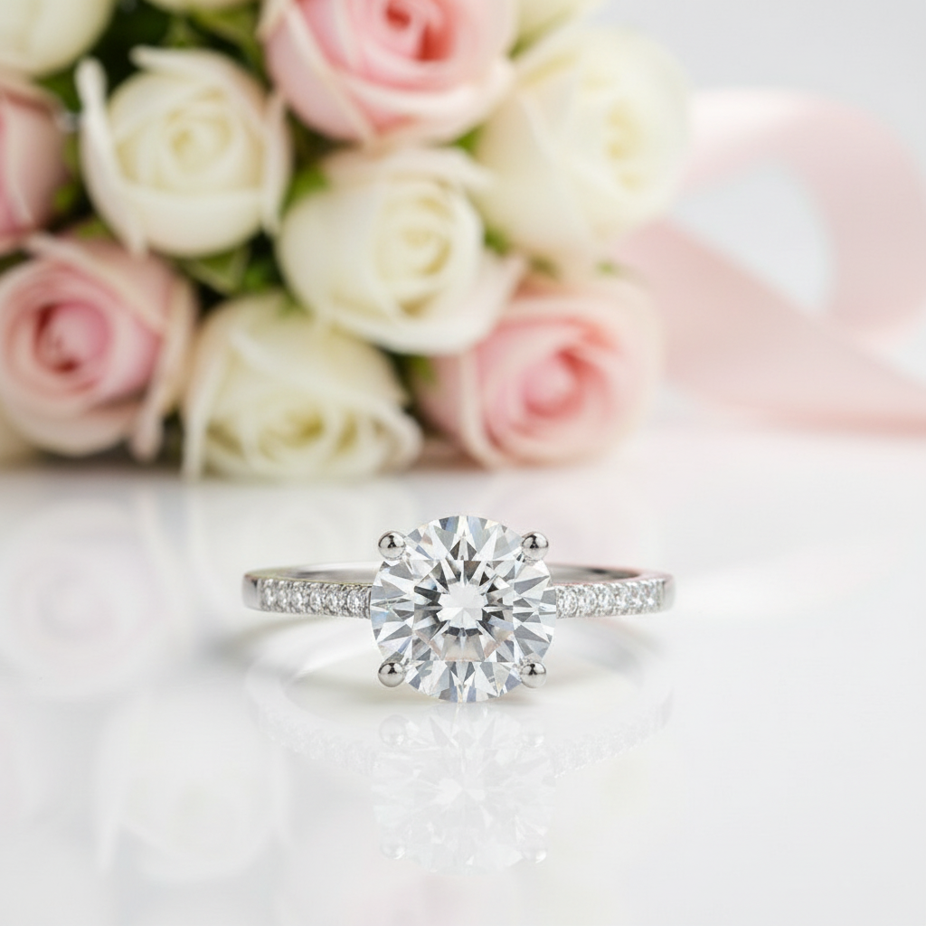 2ct Round Cut Diamond Ring-Black Diamonds New York