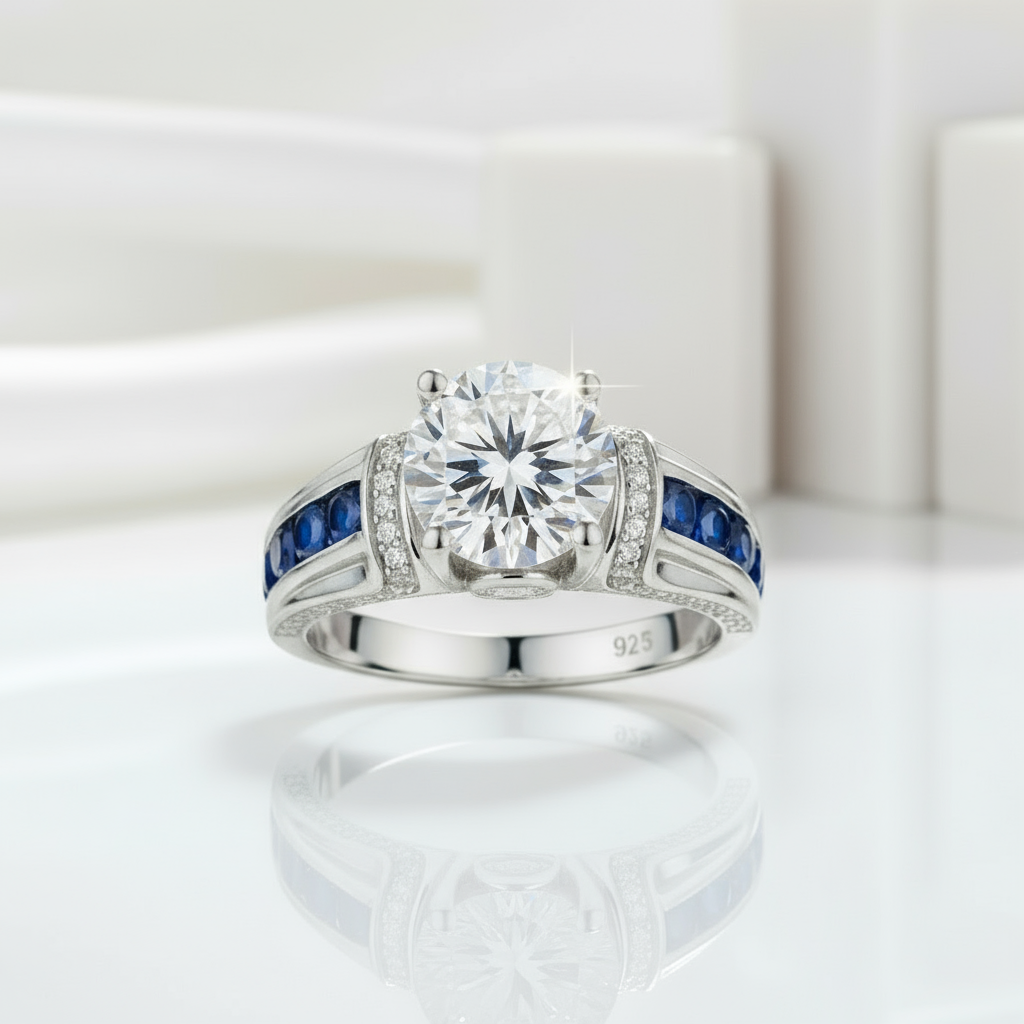 2ct Round Cut Diamond Wedding Ring-Black Diamonds New York