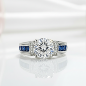 2ct Round Cut Diamond Wedding Ring-Black Diamonds New York