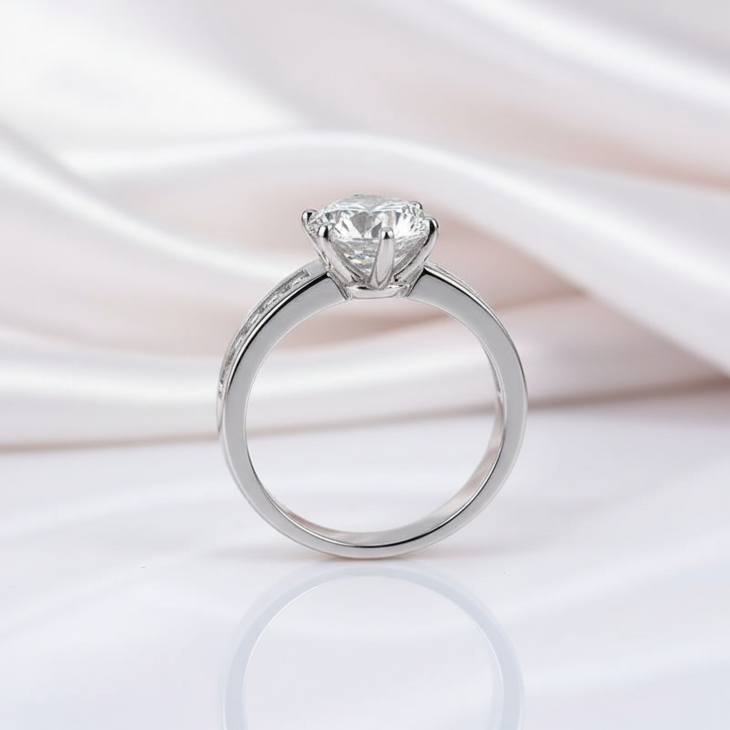 2ct Special Design Six Prong Diamond Engagement Ring-Black Diamonds New York