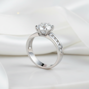 2ct Special Design Six Prong Diamond Engagement Ring-Black Diamonds New York