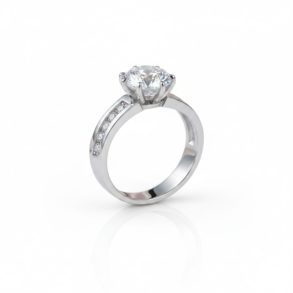 2ct Special Design Six Prong Diamond Option Engagement Ring-Black Diamonds New York