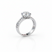 2ct Special Design Six Prong Diamond Option Engagement Ring-Black Diamonds New York