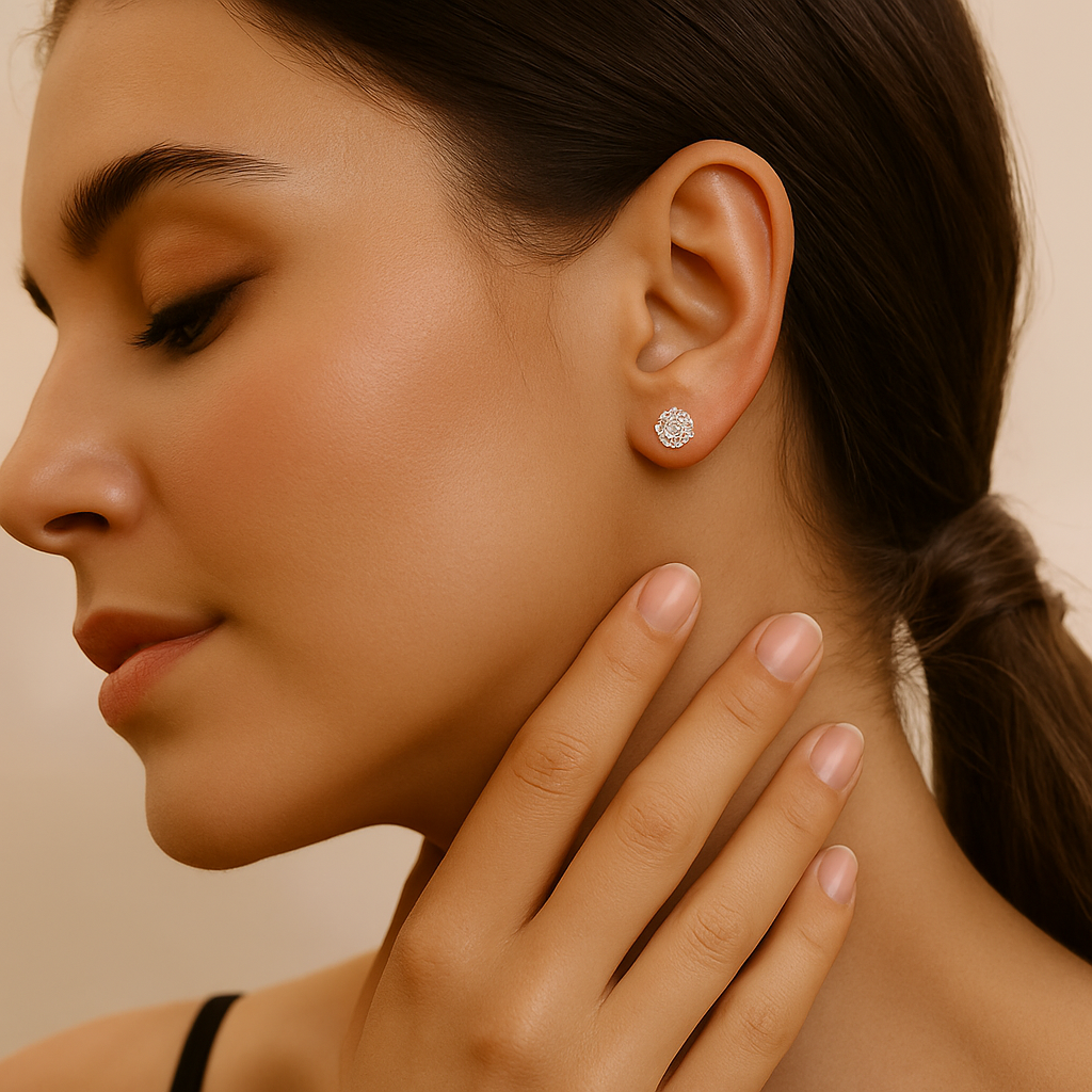 2.0 twc Round Diamond Option 6 Prong Stud Earrings-Black Diamonds New York