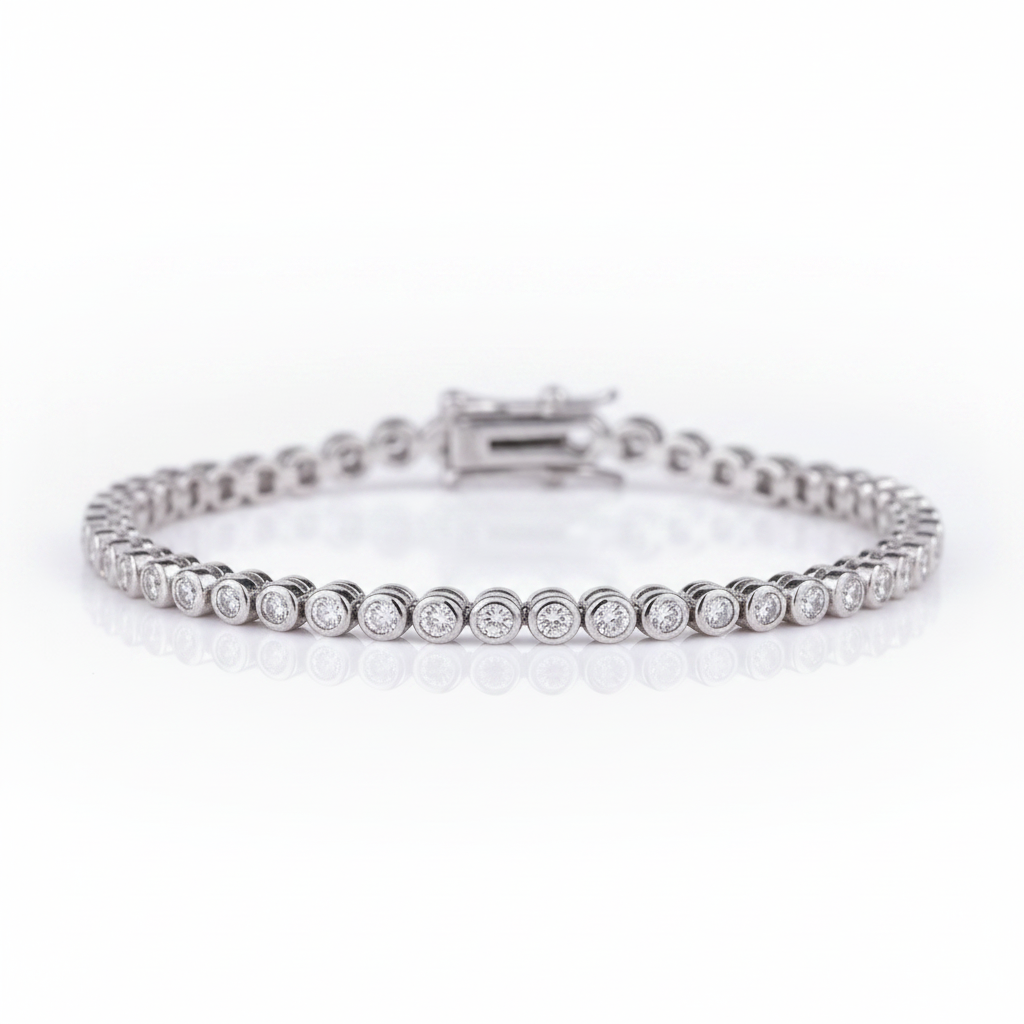 2mm Full Diamond Option Tennis Bracelet-Black Diamonds New York