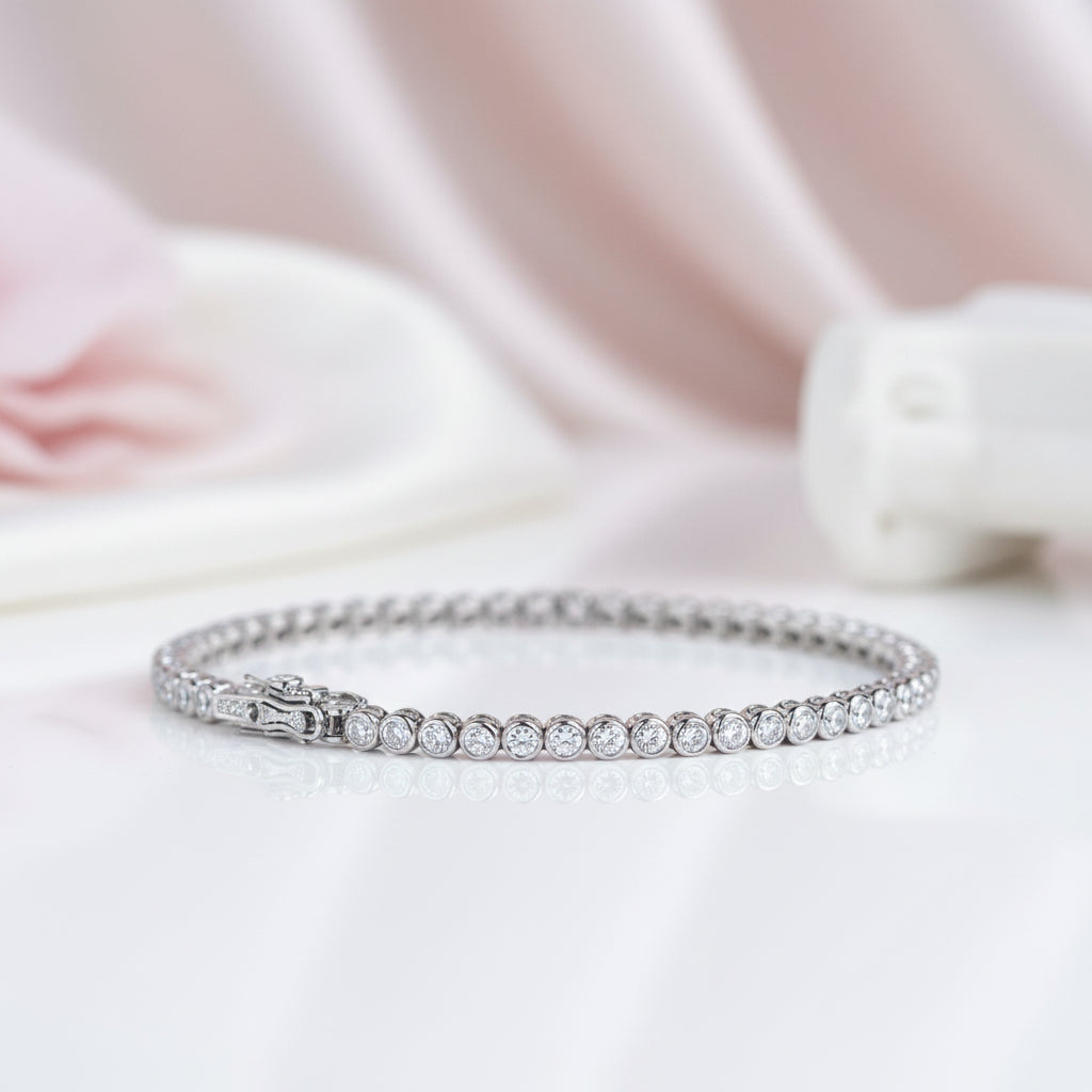 2mm Diamond Hip Hop Tennis Bracelet-Black Diamonds New York