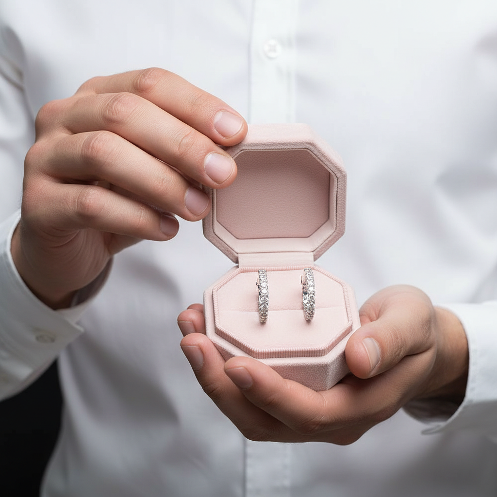 2mm Round Cut Full Diamond Hoop Earrings-Black Diamonds New York