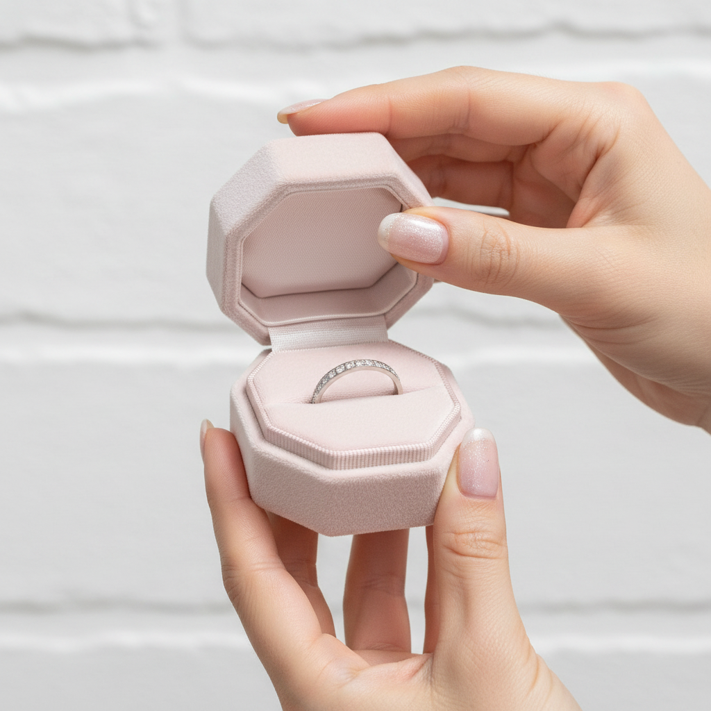 2mm Titanium Half Eternity Diamond Wedding Band-Black Diamonds New York