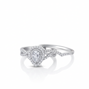 2Pcs 1.7Ct Pear Cut Diamond Option Ring-Black Diamonds New York