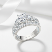 Princess Cut Diamond Ring Set-Black Diamonds New York