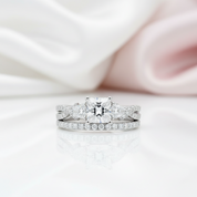 Princess Cut Diamond Ring Set-Black Diamonds New York