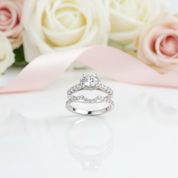 2 Pcs 2.0 Ct Round Cut Diamond Option Halo Ring-Black Diamonds New York
