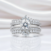 Elegant Detachable Ring Set with Diamond-Black Diamonds New York