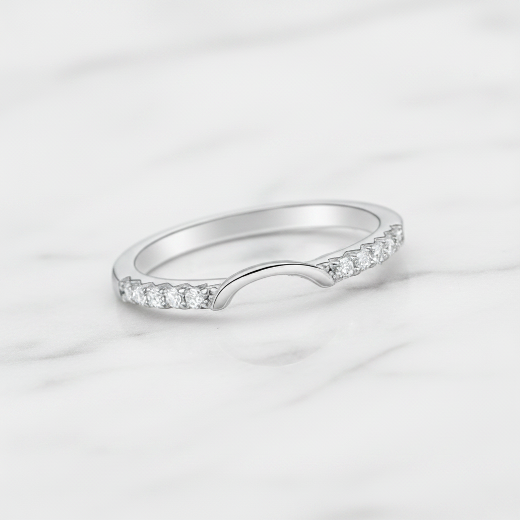 2Pcs Rectangle Cut Diamond Option with Hidden Halo Engagement Ring-Black Diamonds New York