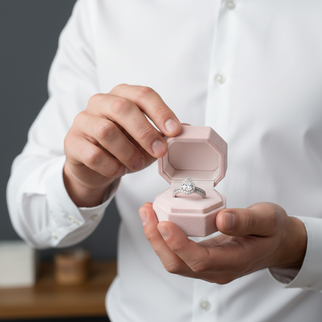 2pcs Tear Drop Shaped Diamond Engagement Ring Set-Black Diamonds New York