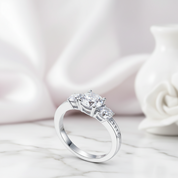 Three Stone Round Diamond Option Ring-Black Diamonds New York