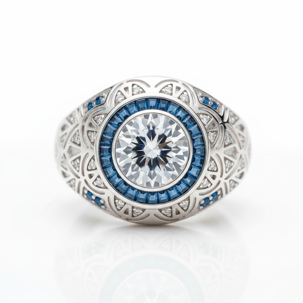 3.0 Ct Diamond Option Vintage Men's Engagement Ring-Black Diamonds New York