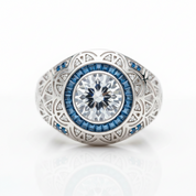 3.0 Ct Diamond Option Vintage Men's Engagement Ring-Black Diamonds New York